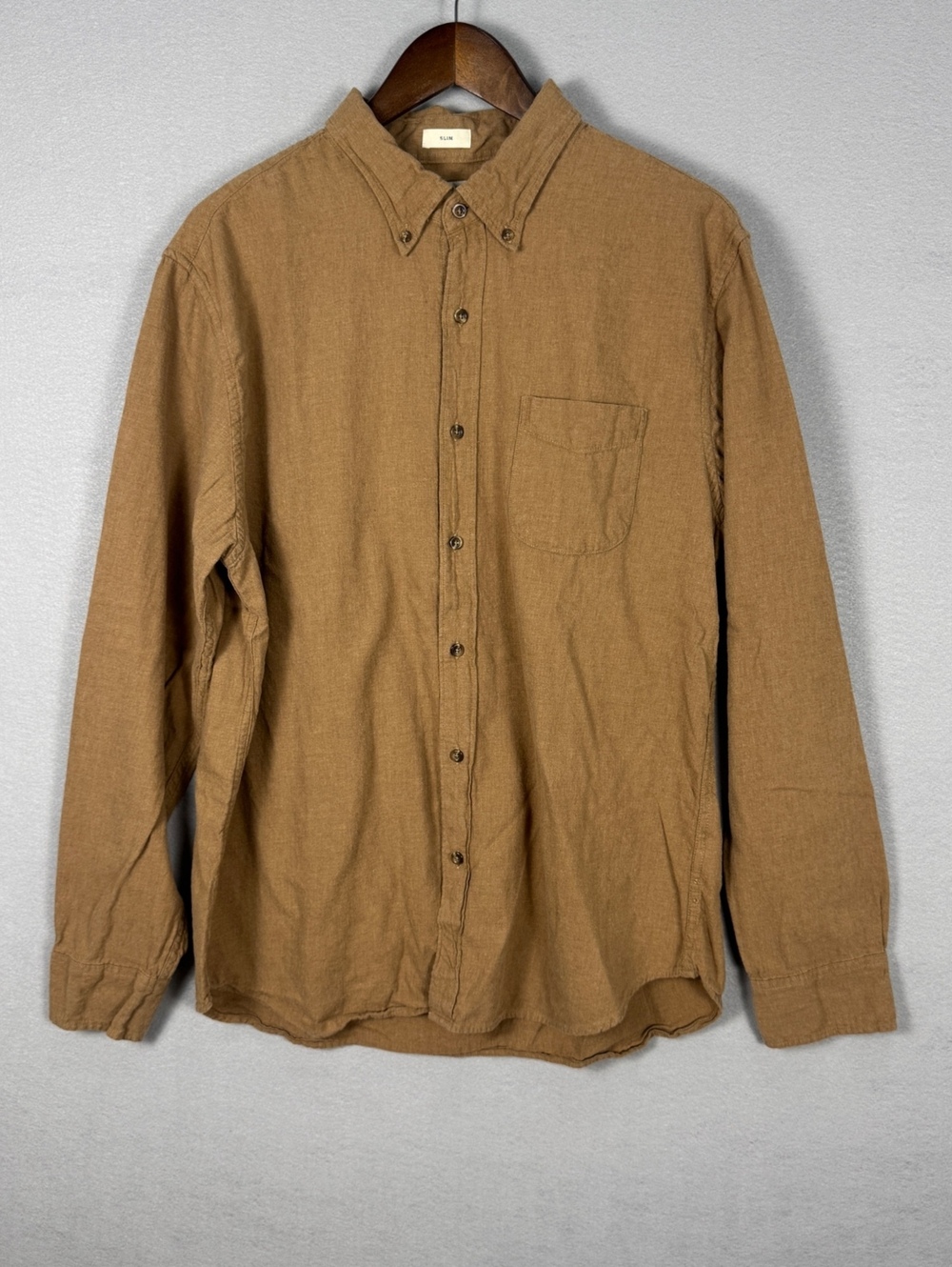 J.Crew Brown Men XL Slim Fit Button-Up Shirt